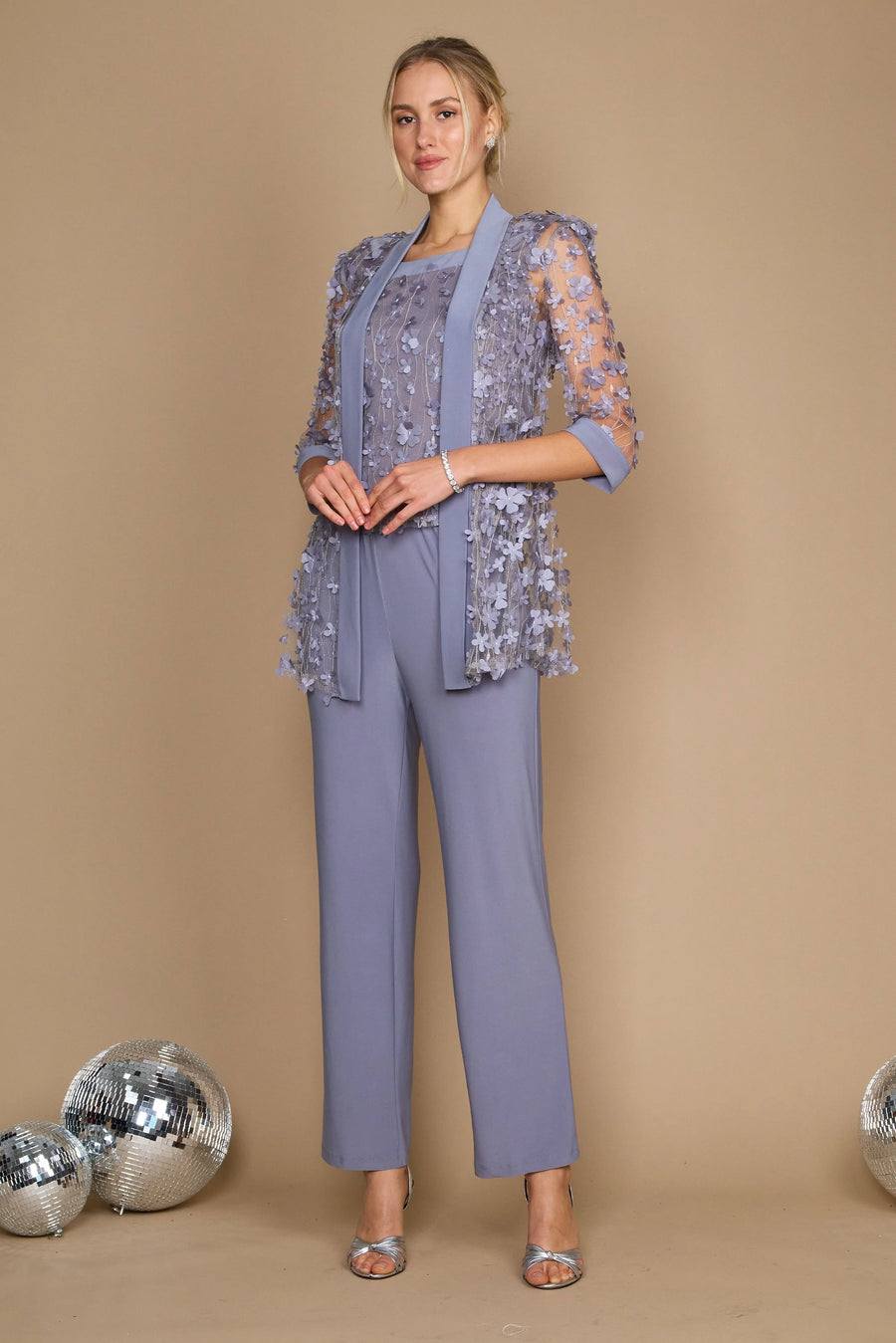 R&M Richards 9462P Long Petite Formal Pant Set