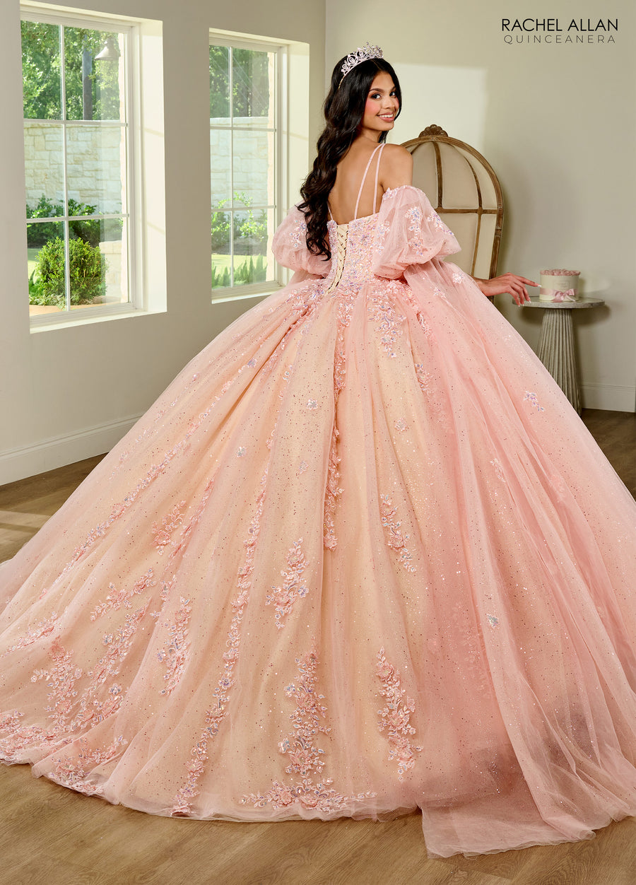 Quinceniera Dresses Quinceniera Long Glitter Ball Gown Blush Champagne