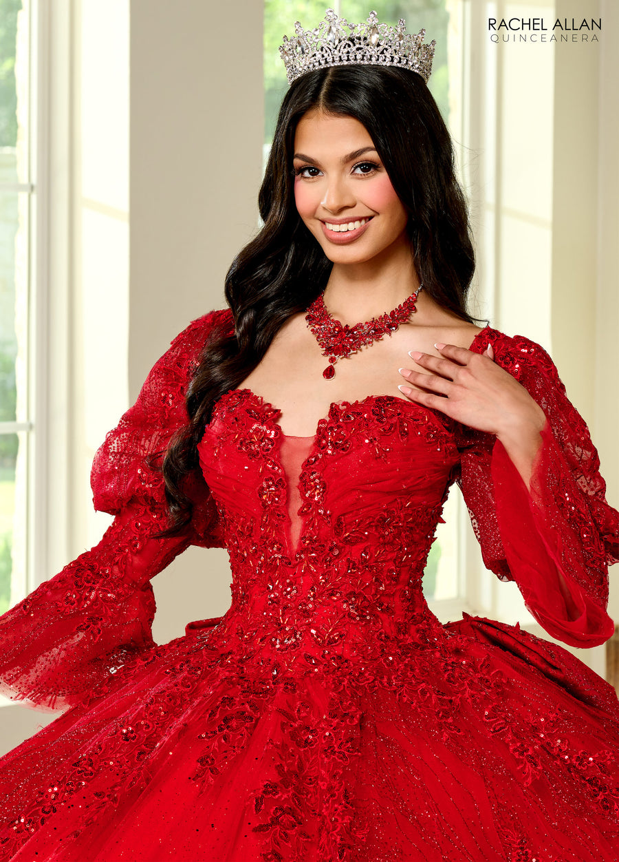 Quinceniera Dresses Quinceniera Applique Long Ball Gown Red