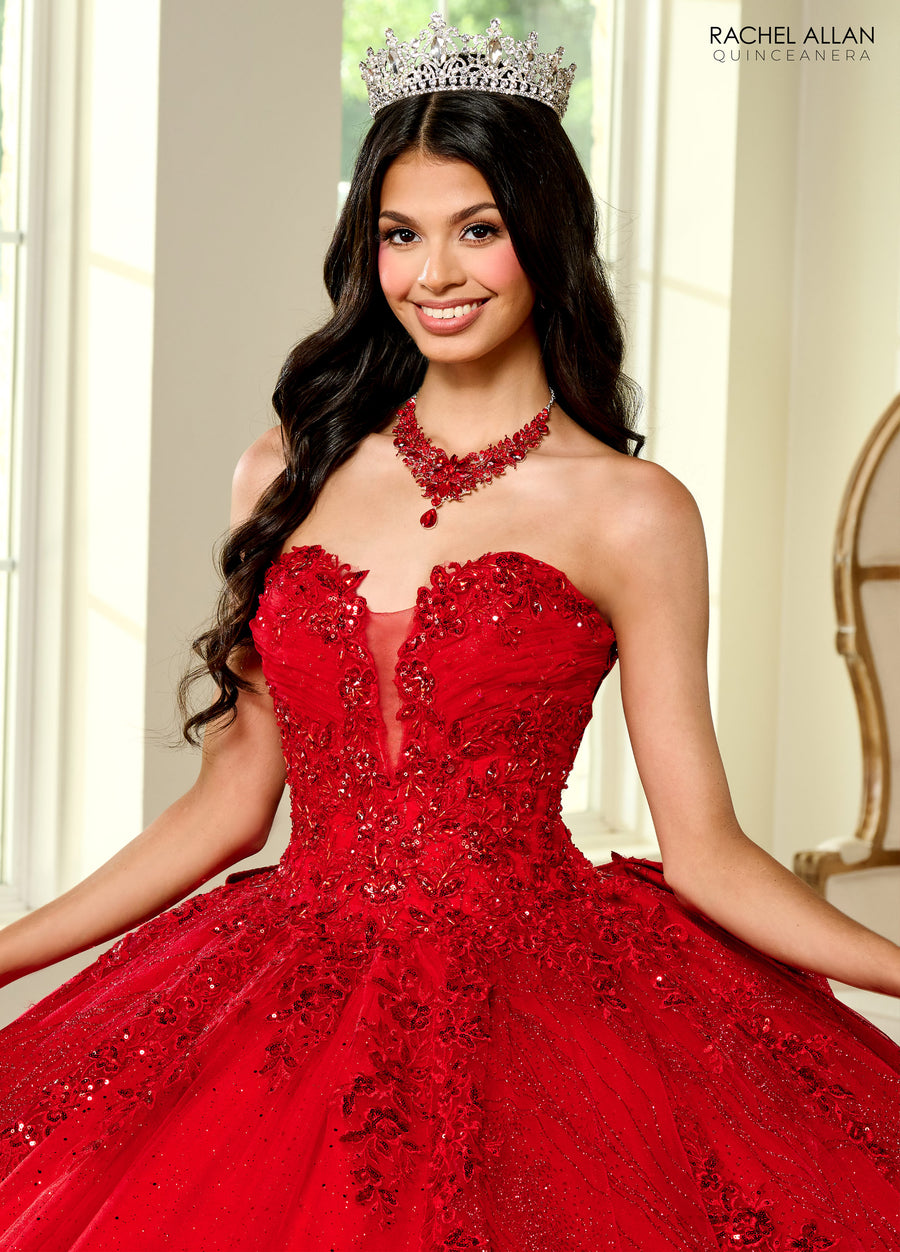 Quinceniera Dresses Quinceniera Applique Long Ball Gown Red