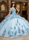 Quinceniera Dresses Quinceniera Ruffle Long Ball Gown Light Blue