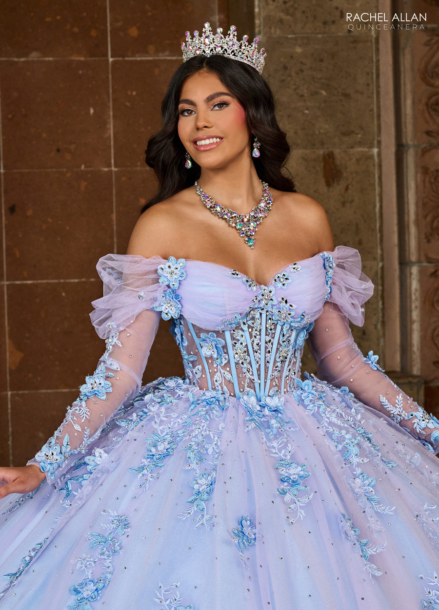 Quinceanera Dresses Long Quinceanera Ball Gown Lilac Light Blue