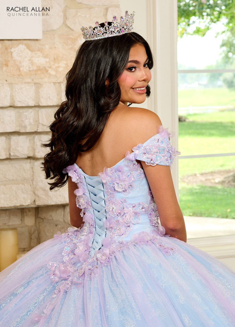 Quinceanera Dresses Quinceanera Applique Long Ball Gown Lilac Light Blue