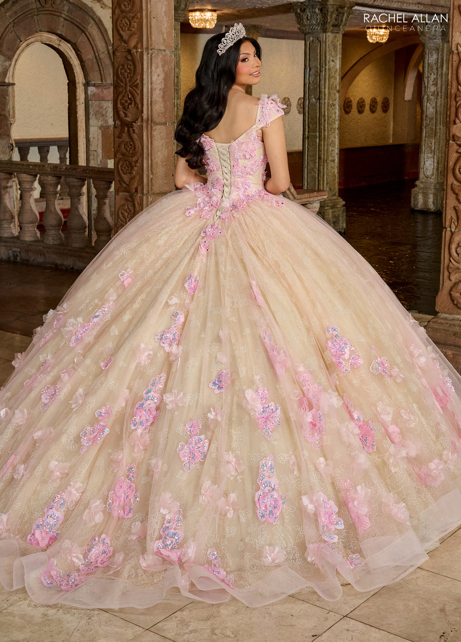 Quinceanera Dresses Quinceanera Applique Long Ball Gown Pink Champagne