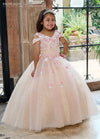 Flower Girl Dresses Long Glitter Flower Girl Dress Champagne Multi