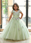 Flower Girl Dresses Long Glitter Flower Girl Dress Sage Multi