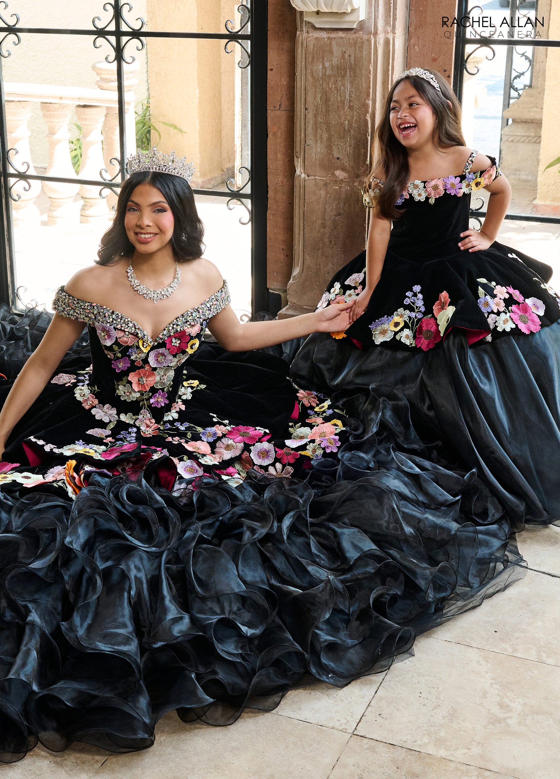 Black velvet cheap flower girl dress