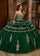 Quinceanera Dresses Long Quinceanera Applique Ball Gown Emerald Gold