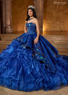 Quinceanera Dresses Ruffle Underlay Quinceanera Long Ball Gown Royal Multi