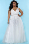 Wedding Dresses Long Sleeveless Plus Size Wedding Dress Ivory