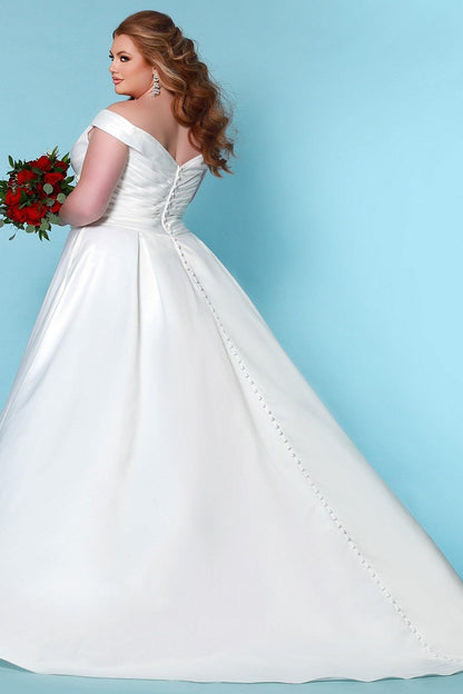 Wedding Dresses Long Off Shoulder Wedding Dress Ivory