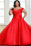 Wedding Dresses Long Off Shoulder Wedding Dress Red