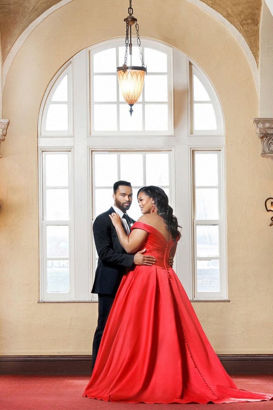 Wedding Dresses Long Off Shoulder Wedding Dress Red