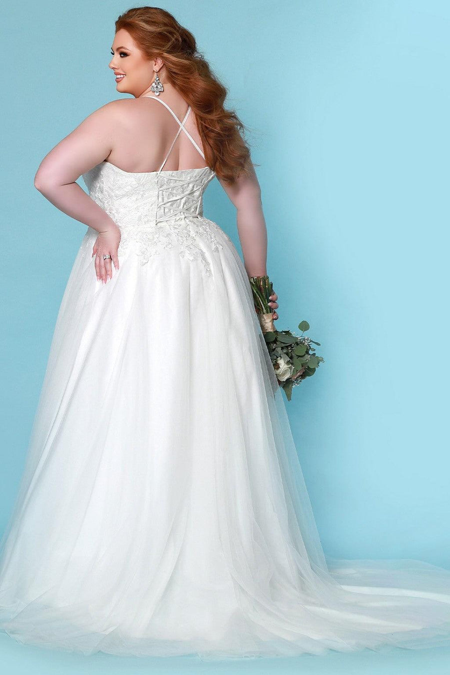 Wedding Dresses Long Bridal Tulle Wedding Dress Ivory