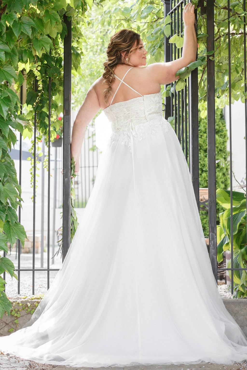 Wedding Dresses Long Bridal Tulle Wedding Dress Ivory