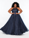  Plus Size Long Halter Prom Dress Admiral