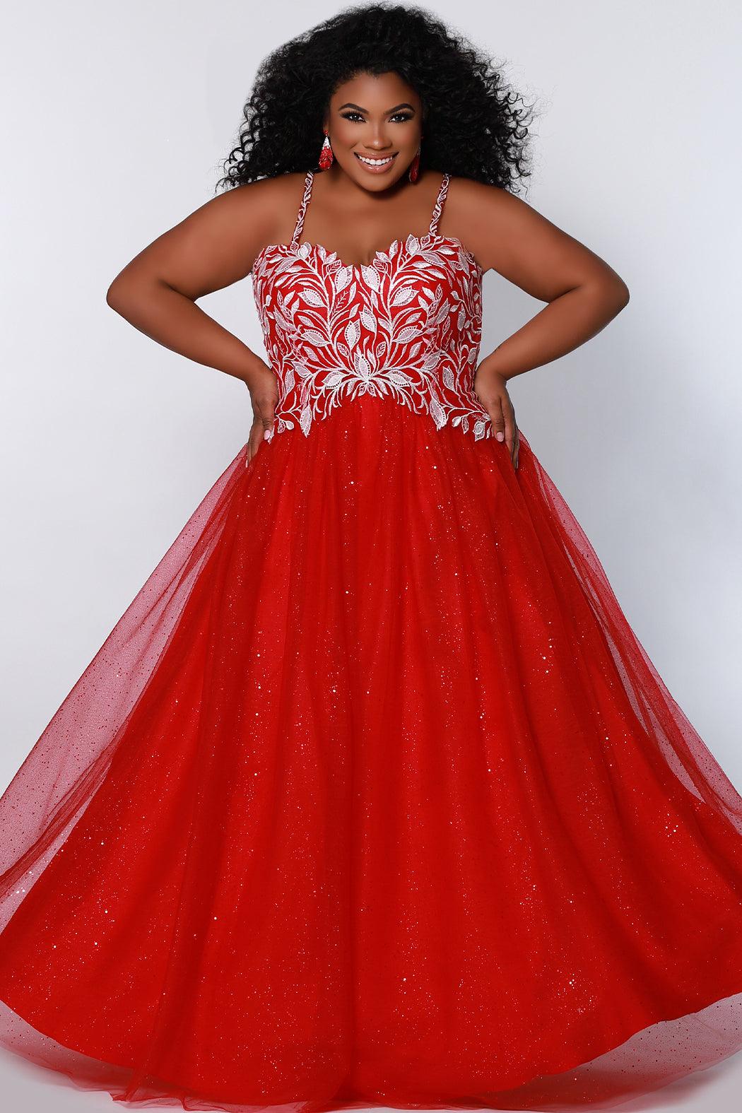 Plus size outlet red formal dress