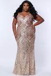 Plus Size Dresses Long Formal Plus Size Prom Dress Rose Gold