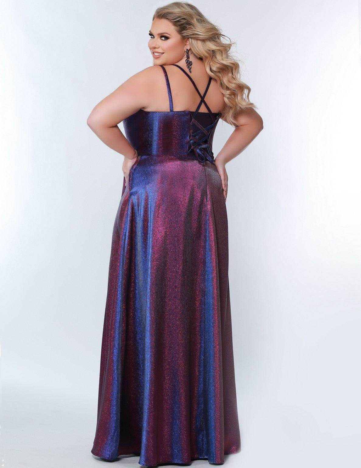 Plus Size Dresses Plus Size Long Metallic Prom Dress Prism