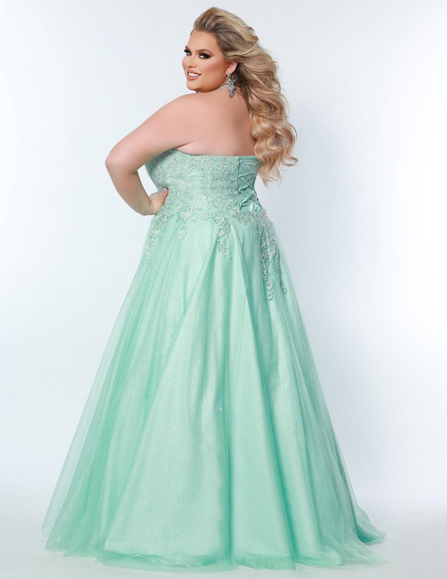 Plus Size Dresses Plus Size Long Halter Prom Dress Mint