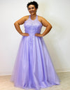 Plus Size Dresses Plus Size Long Halter Prom Dress Orchid