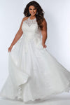 Plus Size Dresses Plus Size Long Halter Prom Dress Ivory