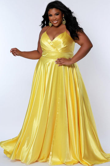 Lemon Yellow Corset Gown  Yellow evening dresses, Evening dresses prom,  Dress