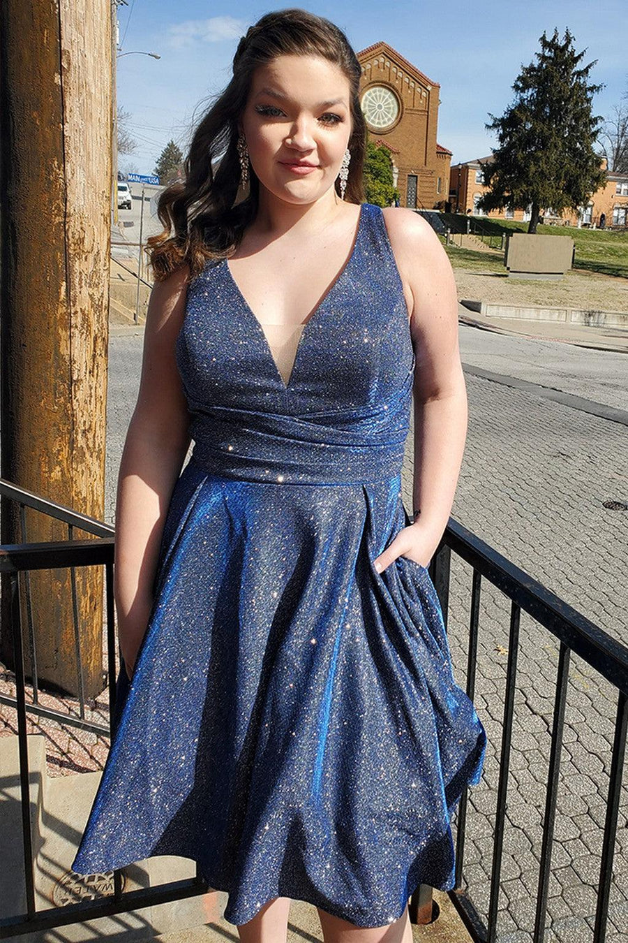 Plus Size Dresses Plus Size Short Homecoming Dress Royal