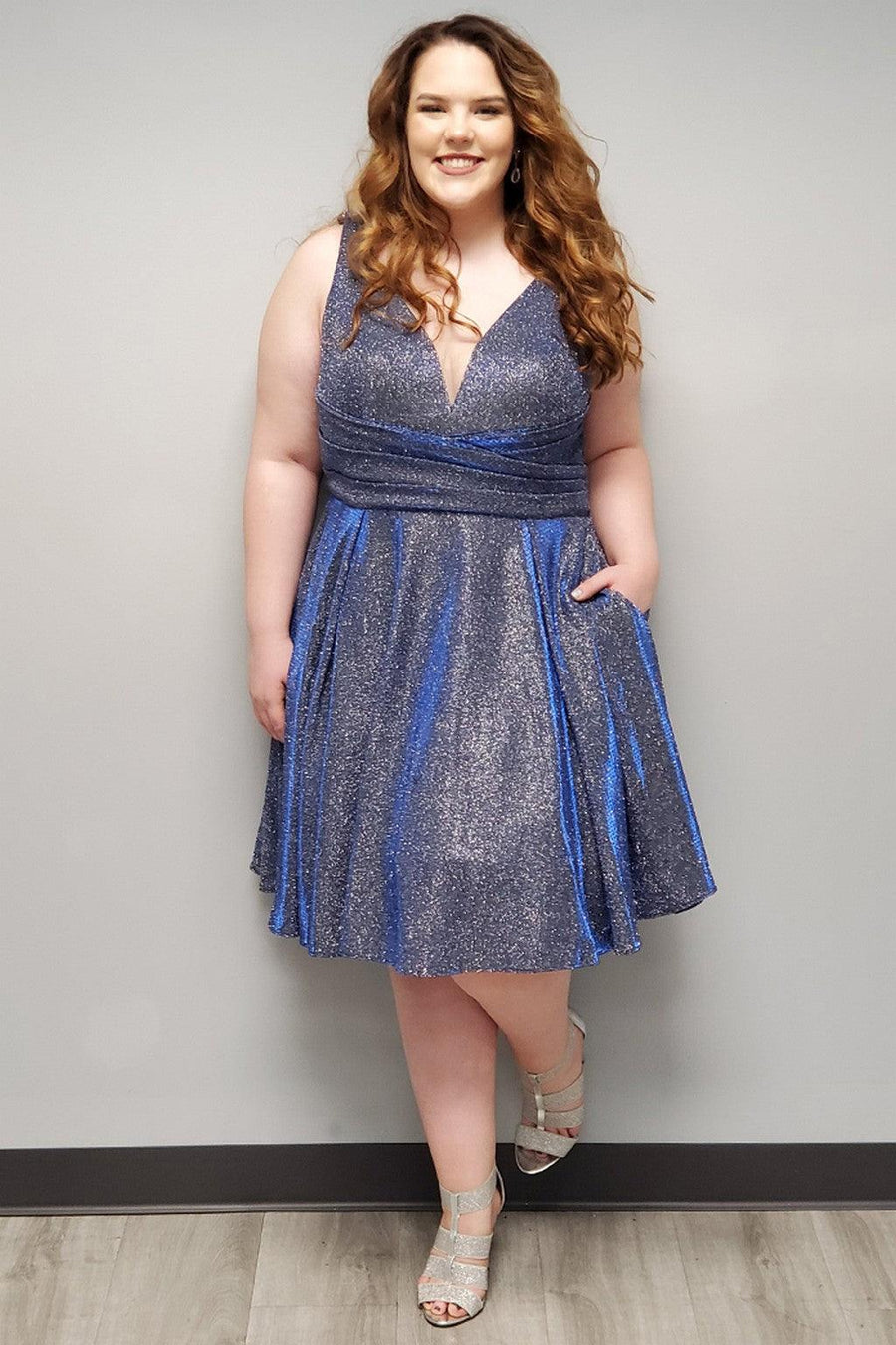 Plus Size Dresses Plus Size Short Homecoming Dress Royal