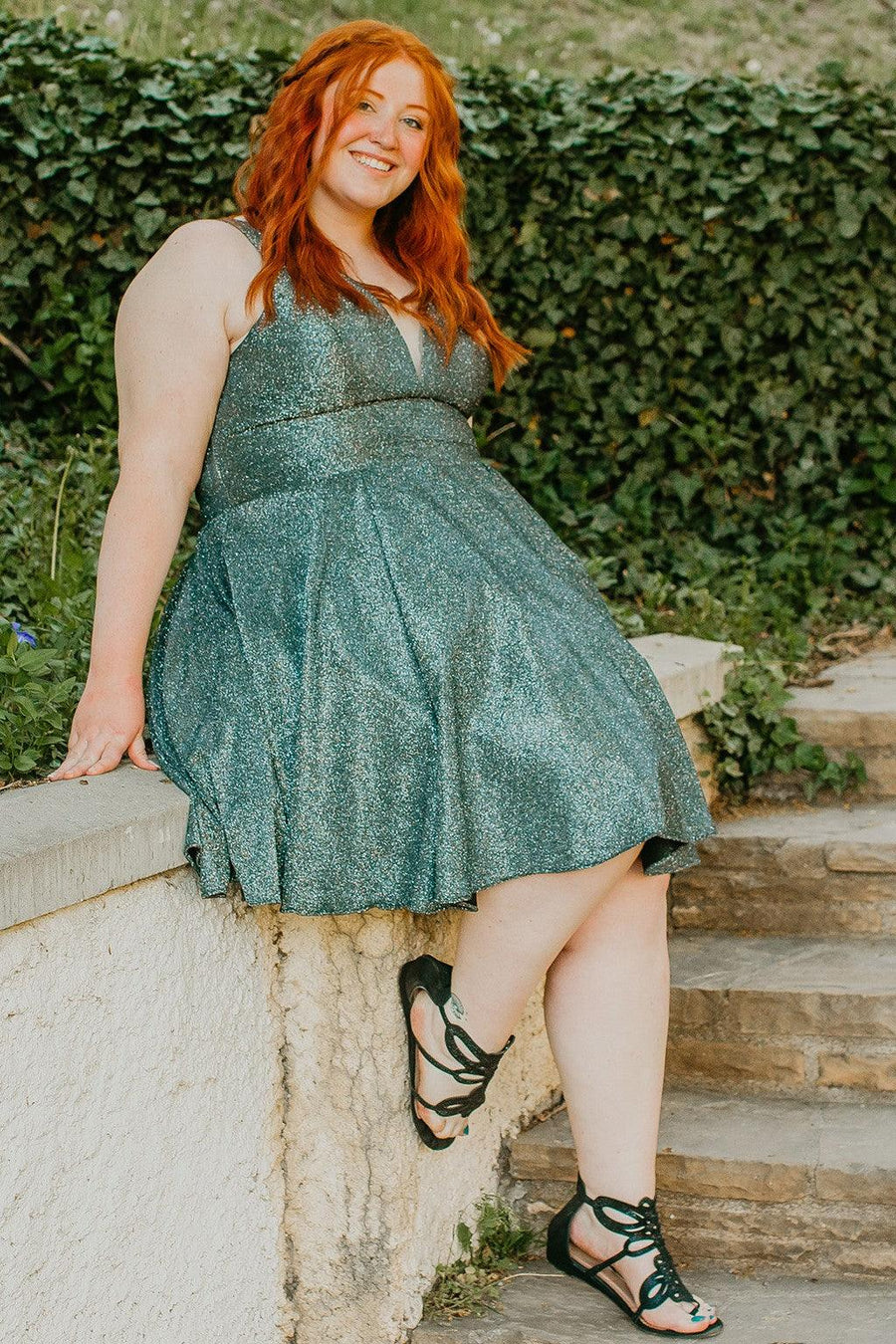 Plus Size Dresses Plus Size Short Homecoming Dress Teal