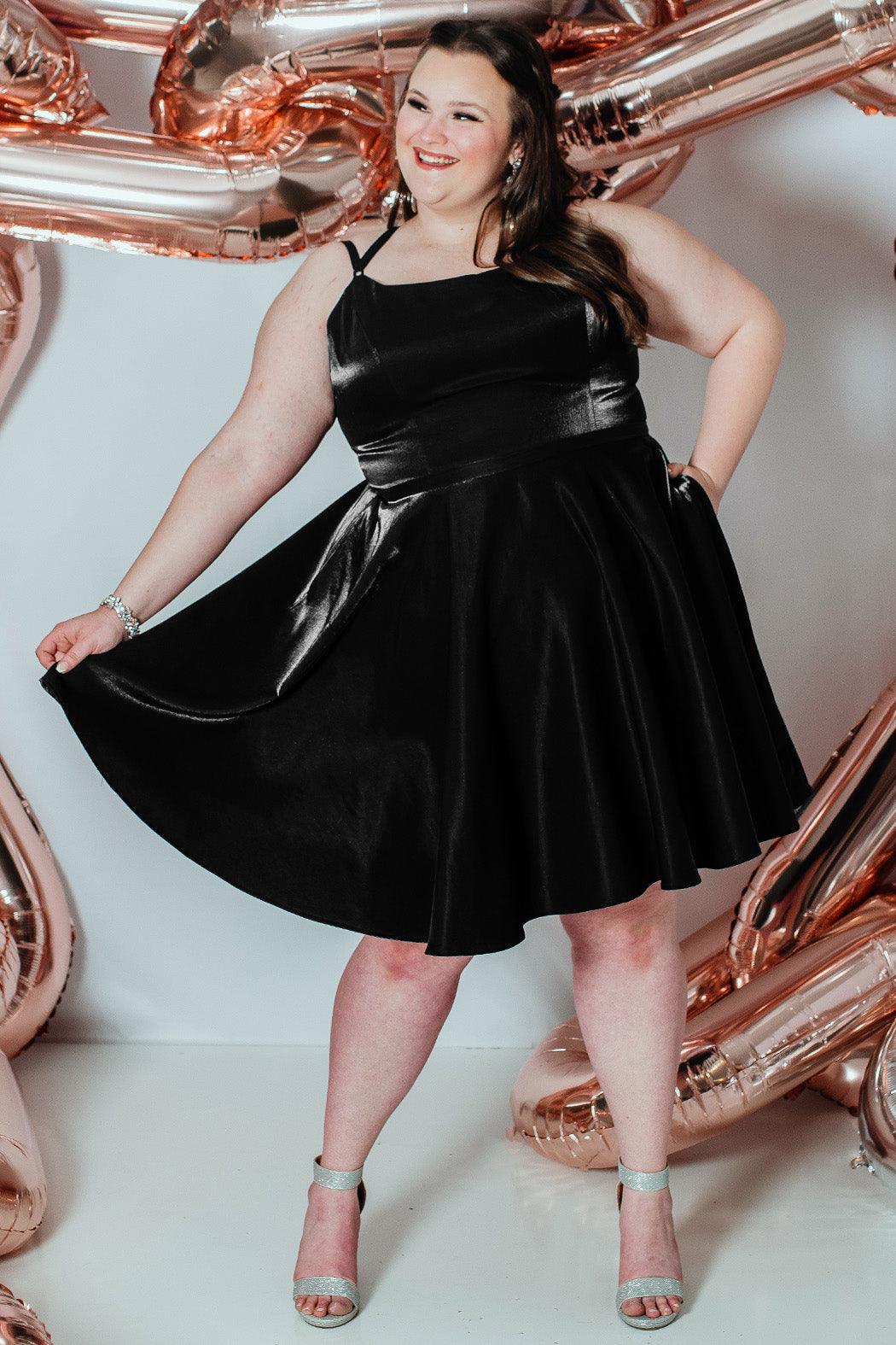 Prom Dresses Short Plus Size Prom Homecoming Dress Black