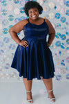 Prom Dresses Short Plus Size Prom Homecoming Dress Navy