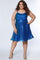  Homecoming Short Plus Size Dress Cobalt