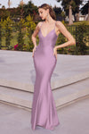 Prom Dresses Spaghetti Strap Satin Prom Dress Mauve