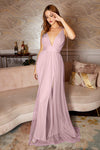 Prom Dresses Sleeveless Tulle Prom Dress Mauve