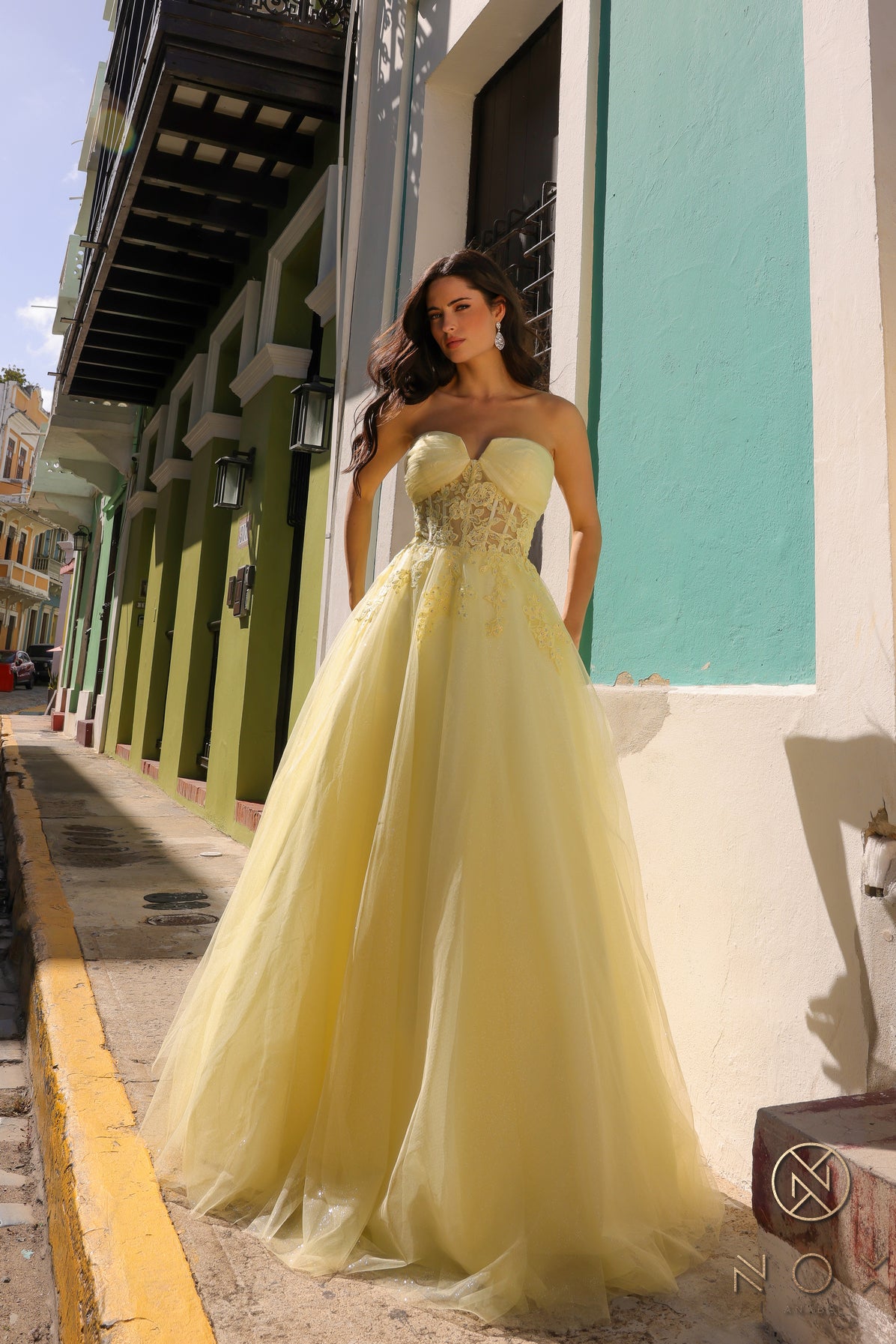 Prom Dresses Long Formal A Line Gown Lemon