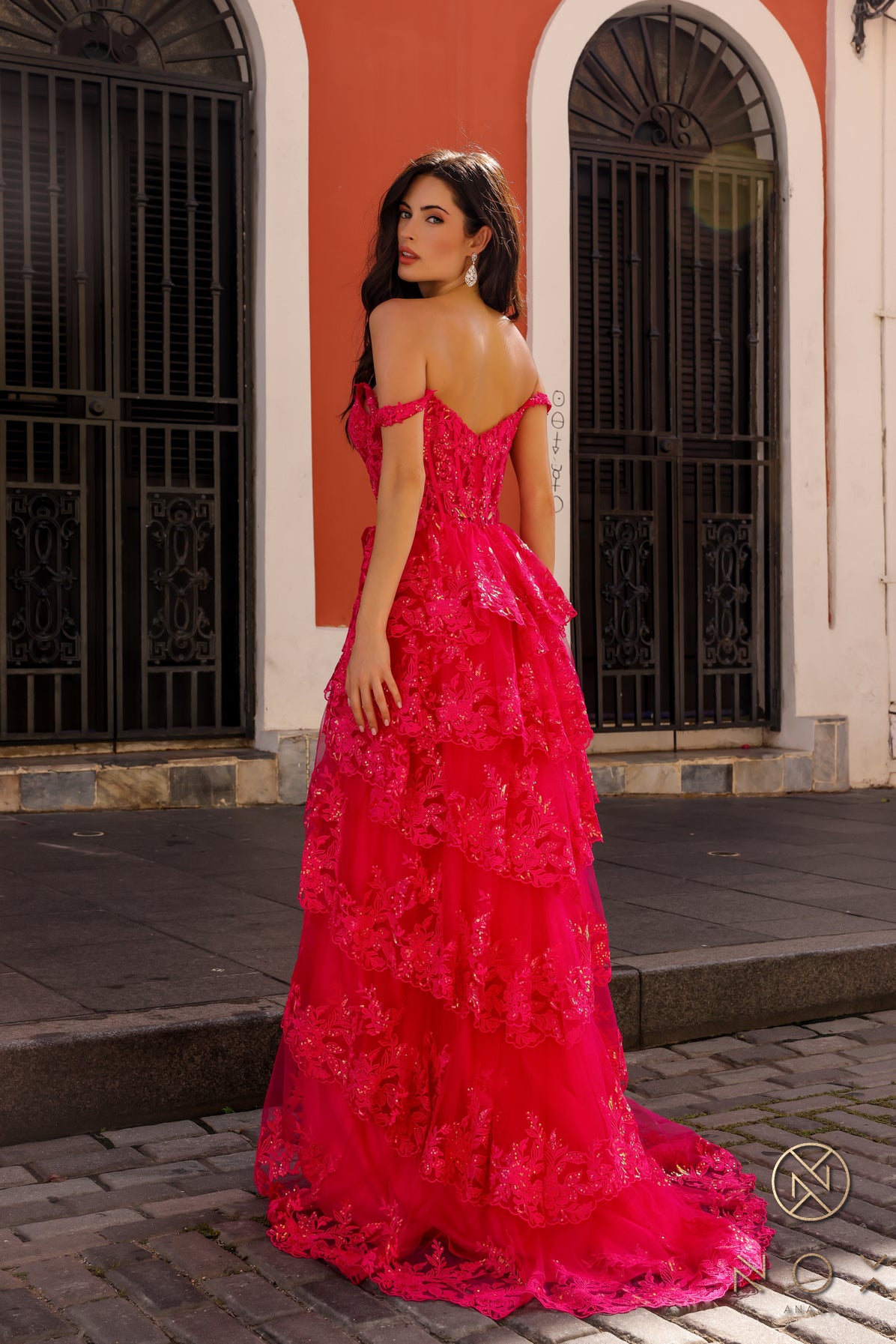 Prom Dresses A Line  Long Formal Evening Lace Prom Dress Fuchsia