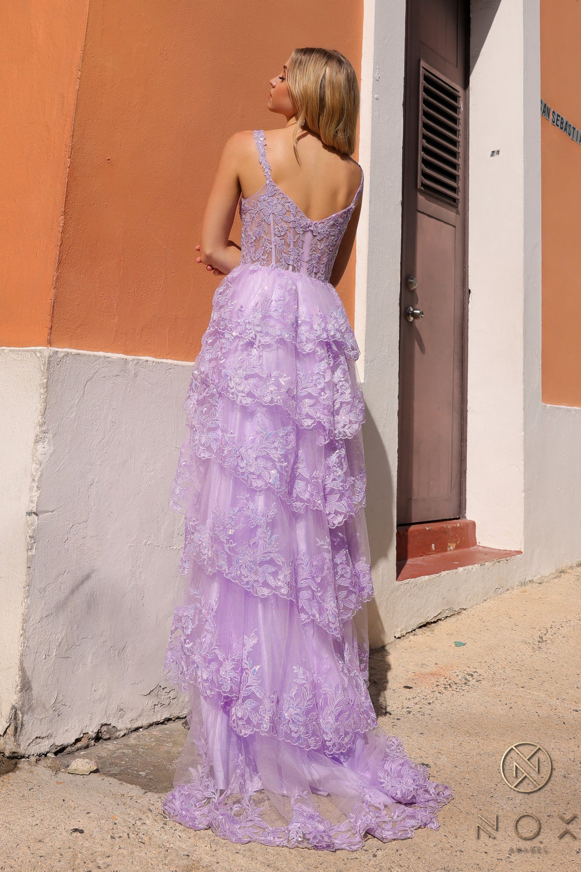 Prom Dresses A Line  Long Formal Evening Lace Prom Dress Lilac