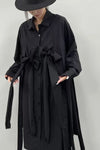 Cocktail Dresses Long Sleeve Carwash Drape Style Dress Black