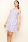 Cocktail Dresses Short Halter Pattern Dress Lilac