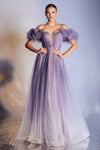 A-Line Long Off Shoulder Prom Dress - The Dress Outlet