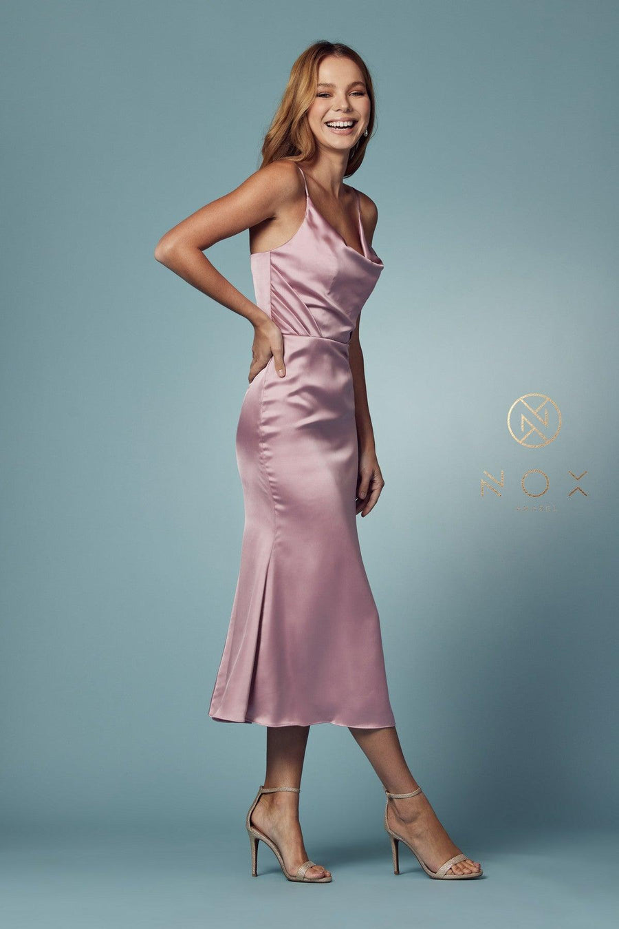 A-Line Long Prom Dress Rose