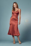 A-Line Long Prom Dress Rusty Rose