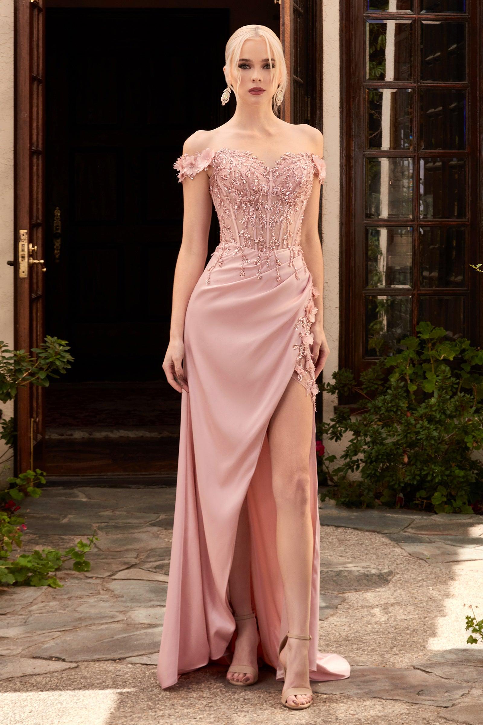 Dusty Lavender Cinderella Divine CD0186 A Line Off Shoulder Sexy Long Prom  Dress for $220.0, – The Dress Outlet