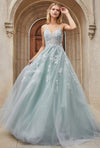 Andrea & Leo A0892 Spaghetti Strap Prom Gown Sage