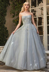 Andrea & Leo A1095 Strapless Prom Gown Mist