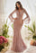 Andrea & Leo A1120 Long Sleeve Mermaid Formal Gown Mauve