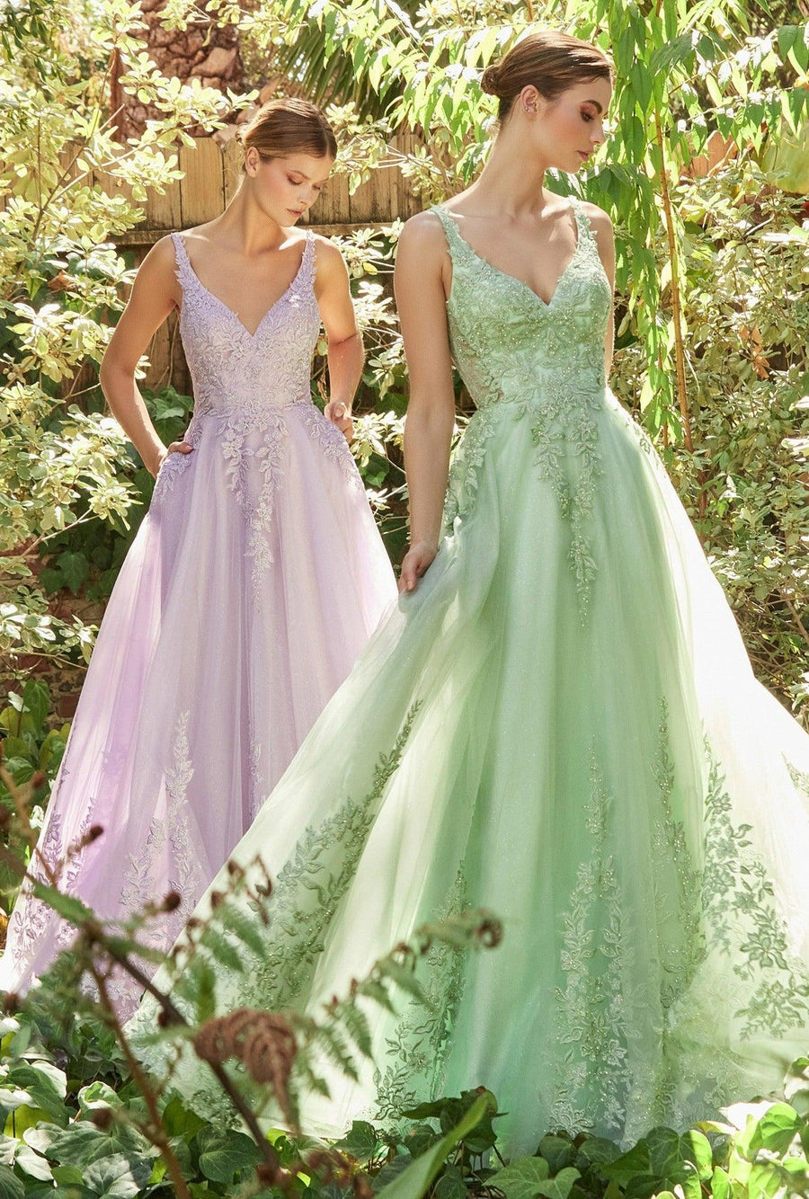 Andrea & Leo A1125 Spaghetti Strap Prom Dress Lavender_Sage