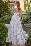 Andrea & Leo A1132 Spaghetti Strap Prom Gown Blue