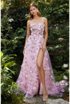 Andrea & Leo A1138 Spaghetti Strap Prom Gown Spring Blush